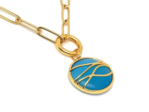 Blue Ocean Wave Pendant - Image 4