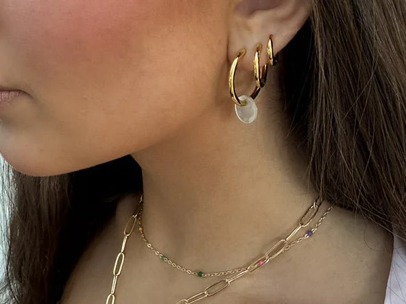 Mini Huggie Hoop Earrings - Image 3