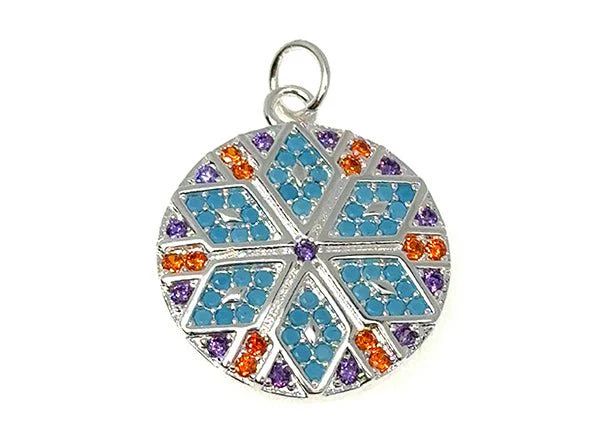 Sparkling Colorful Mosaic Star Pendant - Image 3