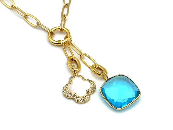 Quatrefoil Mother of Pearl Pendant - Image 3