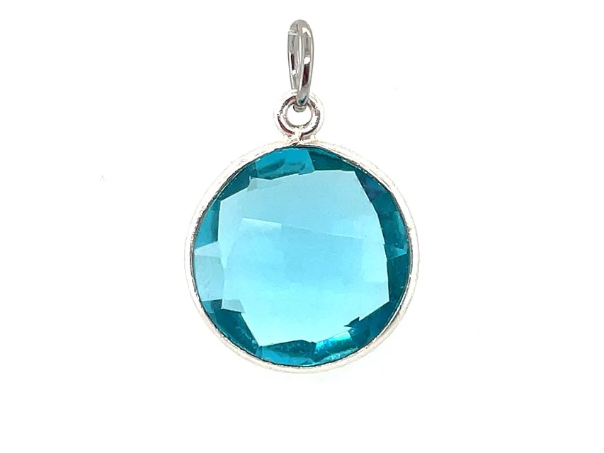 Sparkling Round Birthstone Pendants - Image 31