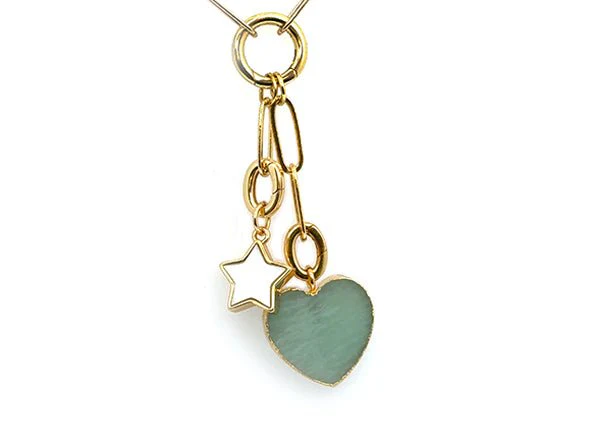 Timeless Heart Pendant | Natural Amazonite - Image 3