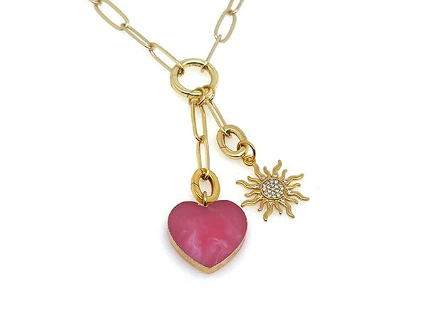 Timeless Heart Pendant | Natural Rhodochrosite - Image 3