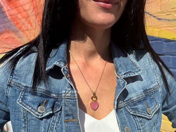 Timeless Heart Pendant | Natural Rhodochrosite - Image 5