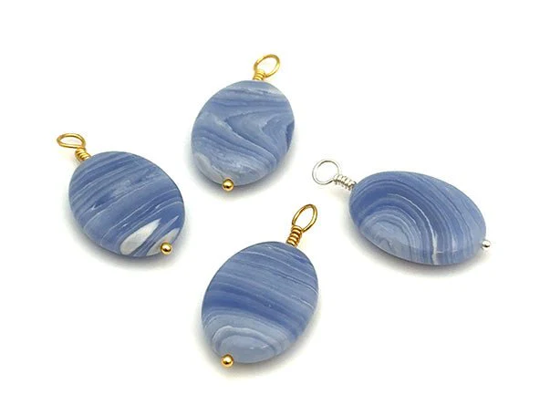 Vintage | Blue Lace Agate Pendant - Image 3