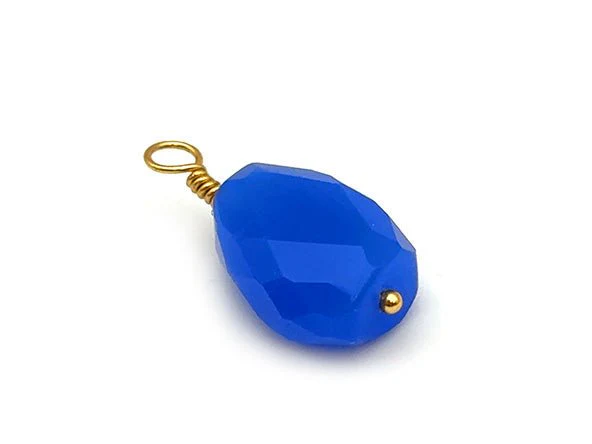 Vintage | Cobalt Blue Glass Pendant - Image 3
