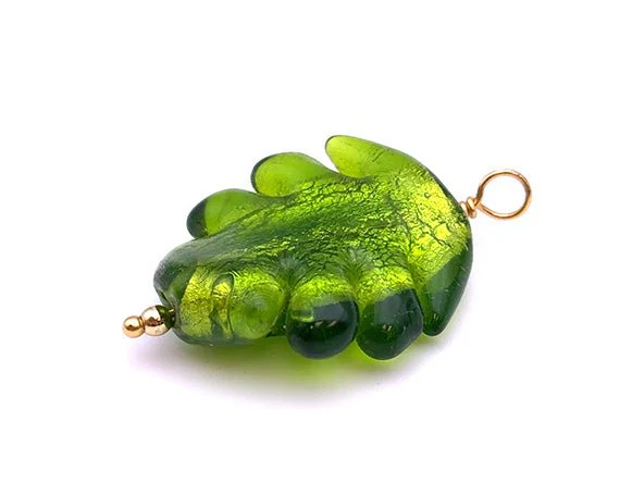 Vintage | Foil-Embedded Glass Leaf - Image 3