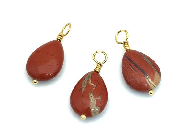 Vintage | Red Jasper Teardrop Pendant - Image 3