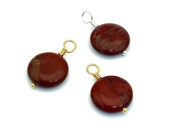 Vintage | Round Brecciated Jasper Pendant - Image 4