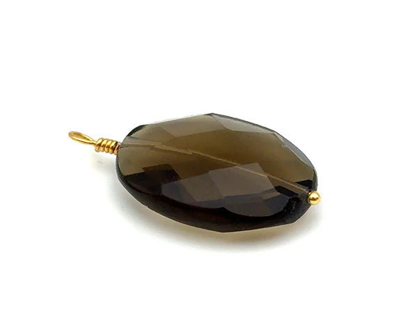 Vintage | Smoky Quartz Oval Pendant - Image 3