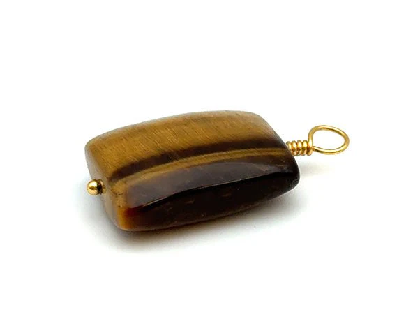 Vintage | Tiger Eye Rectangle Pendant - Image 4