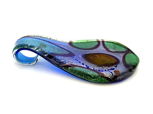 Vintage | XL Glass Teardrop Pendant - Image 4