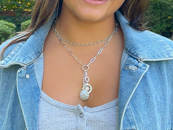 White Ocean Wave Pendant - Image 5