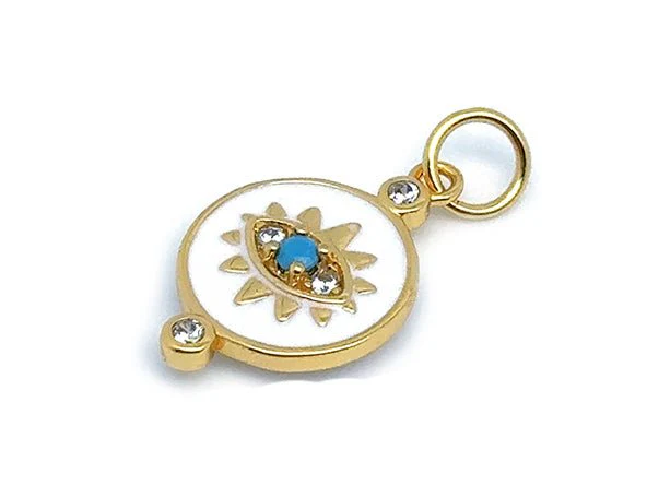 White Sparkling Evil Eye Charm - Image 5